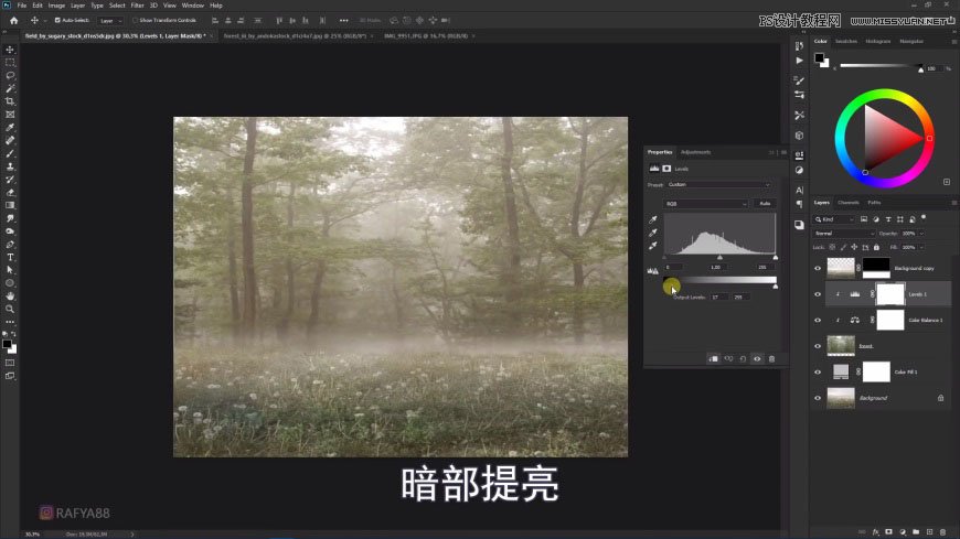 Photoshop創(chuàng)意合成森林中的新娘和鳥籠