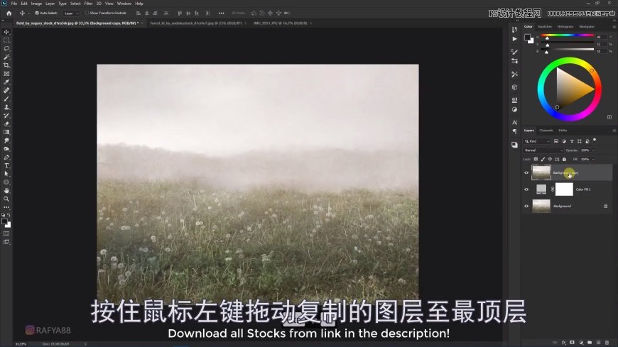 Photoshop創(chuàng)意合成森林中的新娘和鳥籠