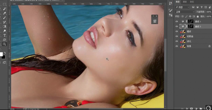 Photoshop調出泳池美女照片古銅色效果