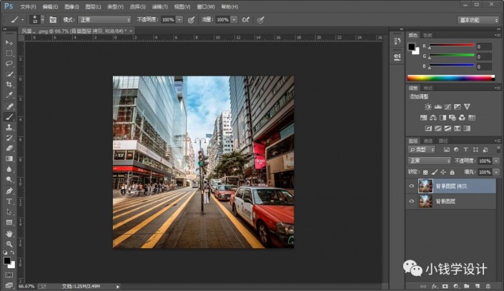 Photoshop制作復(fù)古風(fēng)格的城市街道